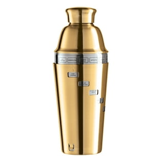 OGGI Groove Insulated Cocktail Shaker-17oz Double Wall Vacuum Insulated  Stainless Steel Shaker, Tritan Lid has Built In Strainer, Ideal Cocktail