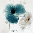 thumbnail image 3 of Sommers, Mindy 12x12 Black Modern Framed Museum Art Print Titled - Teal Poppies II, 3 of 5