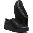 thumbnail image 5 of FitFlop Rally Women's Low Top Lace Up Leather Sneakers in Black Size 9, 5 of 6