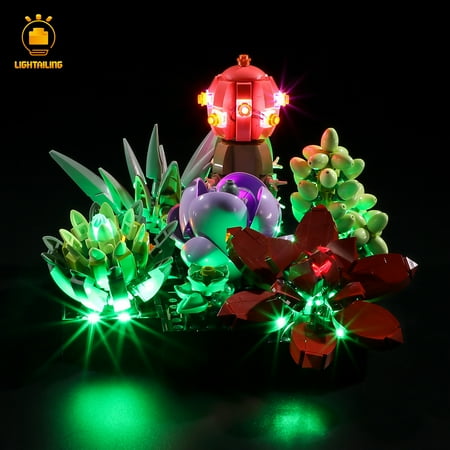 LIGHTAILING Led Light Kit for Legos Creator Expert Succulents 10309 Plant Decor Building Set for Adults(Not Include the Building Model)