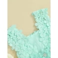 thumbnail image 4 of Hirigin Kids Baby Girl Crochet Lace Dress Sleeveless Floral Princess Dresses Fancy Gown Wedding Party Dresses 2-7 Years, 4 of 7