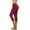 Wine, variant on Summer Savings Clearance! AKAFMK Women's Knee Length Capri Leggings for Casual Summer Yoga Workout Exercise Wine