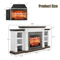 thumbnail image 5 of Electric Fireplace with 70" Mantel, Stacked Stone Surround with 23" Fireplace Insert, Adjustable Flame, Remote Control, White, 5 of 7
