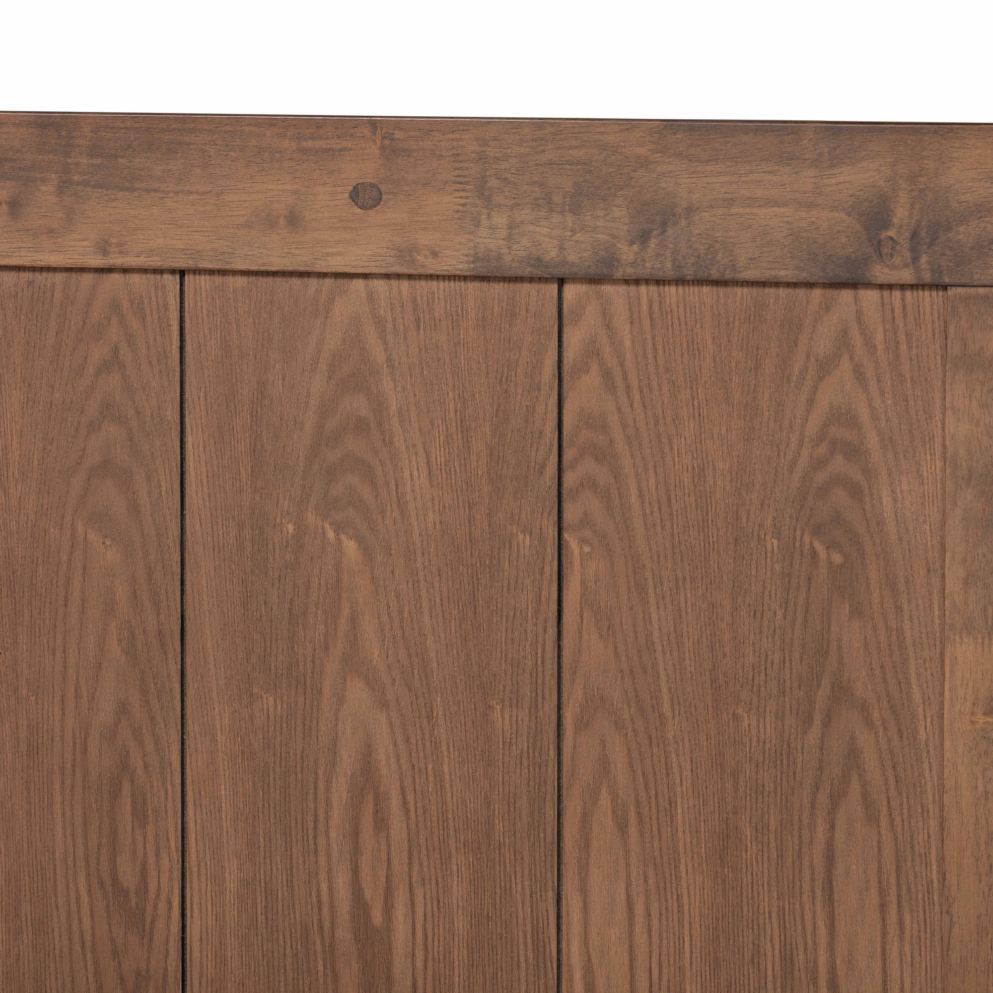 Baxton Studio Nicola Transitional Wood Back Support Platform Bed, Queen, Ash Walnut