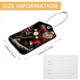 thumbnail image 5 of Santa Claus Motorcycle Square PU Leather 2 Pack Travel Tag - Bag Tag - Suitcase Tag with Privacy Cover and Stainless Steel Ring - Suitable for Travel, Backpack, and Handbag, 5 of 7