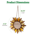 thumbnail image 2 of Glass Petal Sunflower Bird Feeder, 2 of 7