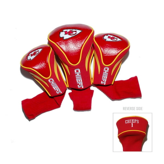 Team Golf NFL Kansas City Chiefs 3 Pack Contour Head Covers