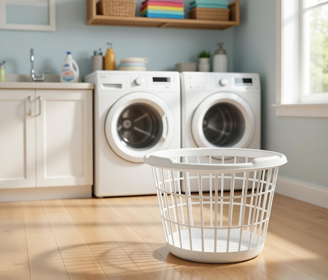 Set of 4 Stackable Plastic Laundry Baskets with Lids, Colorful Ventilated Hamper Baskets for Clothes Storage, Bedroom, Bathroom Organization