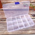 thumbnail image 4 of 10/15/24 Grids Compartment Transparent Container Box Jewelry Pa A1, 4 of 5