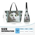 thumbnail image 4 of Kdxio Funny Cat for Beach Bag for Women Large Beach Tote Bag Waterproof Sandproof Swim Bag with Zipper Pockets Beach Vacation Travel, 4 of 7
