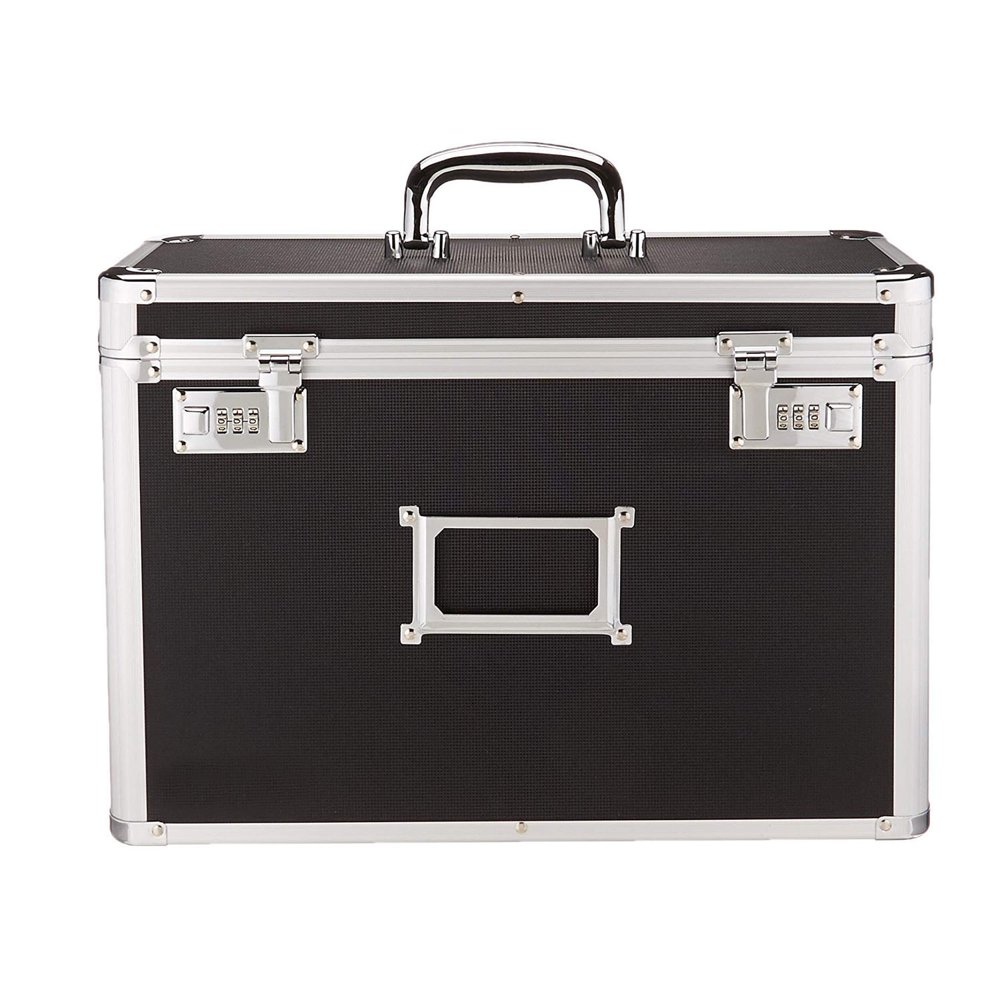 Zimtown Locking Personal File Box Black top file storage box for Legal Size Documents Walmart
