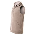 thumbnail image 3 of A4 Agility Sleeveless Tech Fleece Hoodie For Men in Heather | N4002, 3 of 3
