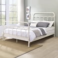 thumbnail image 5 of White Full Bed Frame with Spindle Headboard, Metal, 78" Long, Bedroom Furniture. Requires Box Spring. Classic Design. Durable &amp; Stylish., 5 of 9