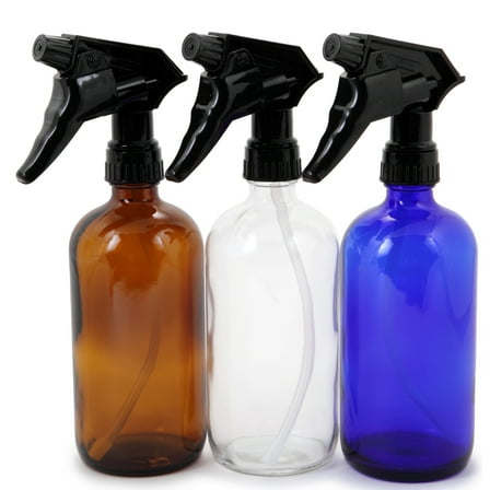 Vivaplex 16 oz Multi-Color Glass Spray Bottles, 3pk