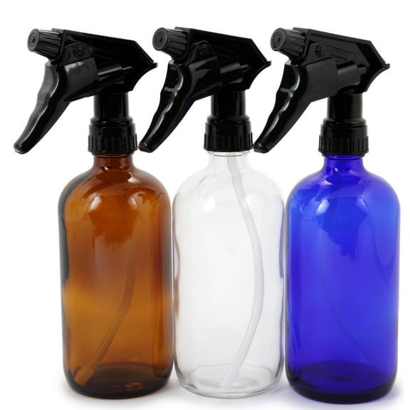 Vivaplex 16 oz Multi-Color Glass Spray Bottles, 3pk