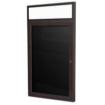 Ghent's Vinyl 36" x 24" 1 Door Enclosed Letterboard in Black