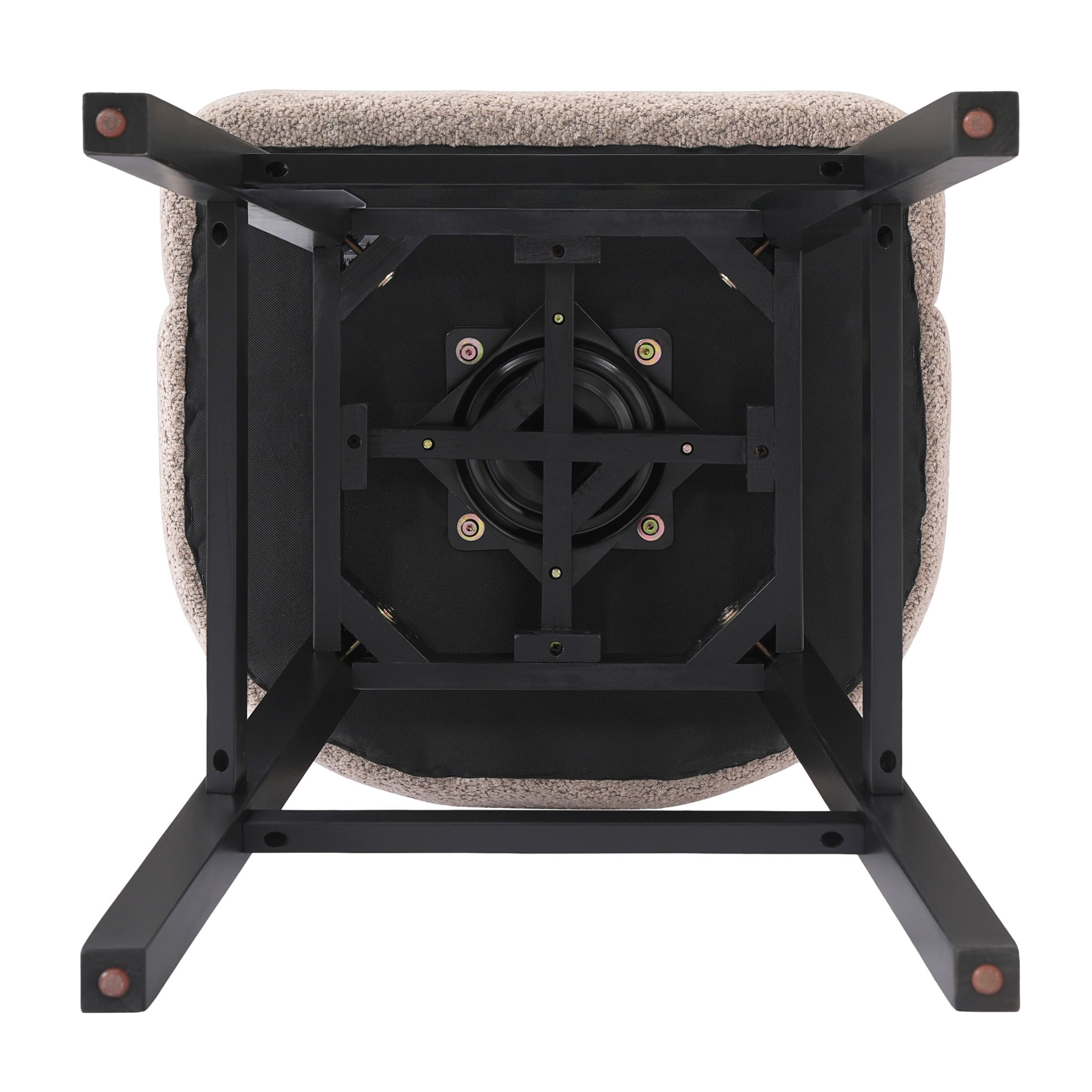 Christopher Knight Home 360° Swivel Bar Stools with Nailhead Trim, Wooden Legs, Khaki, Set of 2
