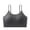Gray, variant on Women's Spaghetti Strap Cami Bra Adjustable Strap Seamless Comfortable Wireless Daily Bralette Red One Size