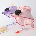 thumbnail image 2 of Sombrero para el sol para niños con solapa para el cuello, protección UV, ala ancha, transpirable, de secado rápido, para niños y niñas de 2 a 15 años, 2 of 5