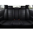thumbnail image 3 of Maidao Car Seat Covers Leather Full Set for Infiniti for Q60 2013-Present 5 Seats Compatible Airbag Water Resistant Front Rear Cushion Protector with Pillow and Headrest Black, 3 of 5