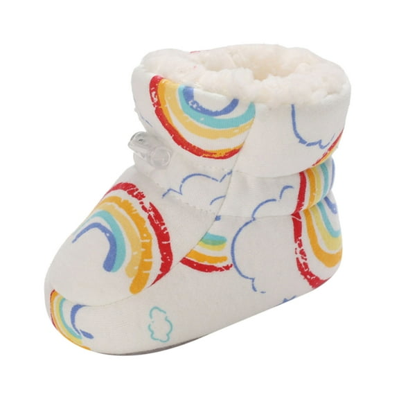 Xiaoxatg Boys Girls Sneakers Autumn Winter Baby Sneakers for Boys Girls Soft Lightweight Comfortable Warm Elastic Band Cute Cartoon Pattern 6-12 Months