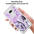 thumbnail image 3 of LG K31 Case, LG K8X/Aristo 5 Plus/Aristo 5/Phoenix 5/Fortune 3/Risio 4/Tribute Monarch Case, Rosebono Hybrid Bling Glitter Sparkle Epoxy Graphic Marble Armor Case for LG K31 (Purple), 3 of 5