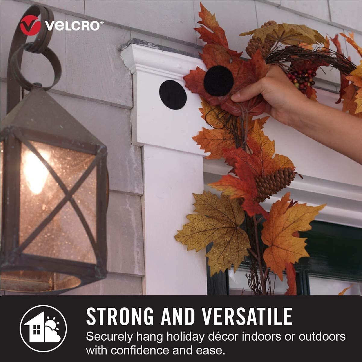 VELCRO® Brand Industrial-Strength Heavy-Duty Fasteners, 2 x 4, Black,  2/Pack