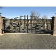 Ghost Controls® HDP2 Automatic Gate Opener Kit for Dual Column Mounted and Decorative Driveway Swing Gates with Gate Opener Remote - Solar Gate Opener Capable - Manor Series