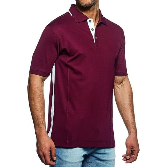 Procelebrity® Mens Polo Vanguard (X-Large , Scarlet & white)