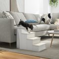 thumbnail image 2 of PawHut Pet Stairs, Dog Steps with Non-Slip Carpet, for High Bed, White, 2 of 10