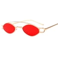 thumbnail image 3 of Gafas de sol de moda Sunnimix para mujer Marco dorado rojo claro, 3 of 6