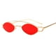 thumbnail image 3 of Gafas de sol ovaladas Zulema para mujer de moda Marco dorado rojo claro, 3 of 6
