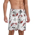 thumbnail image 2 of Kdxio Koi Fish Print Mens Sleep Shorts Bottoms Soft Comfy Pajama Wear Pants with Drawstring Pockets, 2 of 7