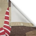 thumbnail image 3 of Ambesonne Cartoon Kitchen Curtains, Bear Red Scarf, 55"x45", Brown Sand Brown, 3 of 3