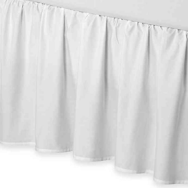 Smoothweave 14Inch Ruffled Queen Bed Skirt in White
