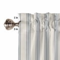 thumbnail image 5 of Half Window Curtains 24 Inches Long, Blue Striped Window Treatment Curtain Drapes, Modern Stripes Farmhouse Short Curtains Tiers for Kitchen Over Sink, 27.5"x24", 2 Panels, 5 of 7