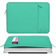 thumbnail image 5 of Mosiso Polyester Vertical Style Water Repellent Laptop Sleeve Case Bag Cover with Pocket for MacBook Air 13 inch M3 M2 M1 2018-2024 / Pro 13 inch M2 M1 2016-2024, Biscay Green, 5 of 5