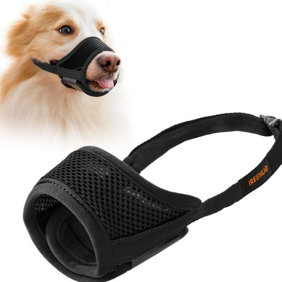 GASTROPOD Dog Muzzle,Breathable Anti-Biting and Chewing Mouth Guard for Small and Medium Dogs,Adjustable Safety Fit,Black
