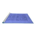 thumbnail image 2 of Ahgly Company Machine Washable Indoor Round Oriental Blue Traditional Area Rugs, 7' Round, 2 of 4