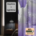 thumbnail image 3 of Purple Marble Blackout Curtains for Bedroom/Living Room, Pinch Pleated Black Out Curtains, Modern Abstract Waves Silvery Farmhouse Room Darkening Window Drapes with Hooks 2 Panels, 39"x70", 3 of 8