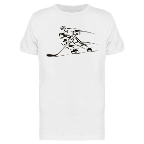 Hockey Player Going Fast T-Shirt Men -Image by Shutterstock, Male XX-Large