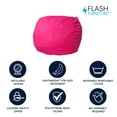 thumbnail image 2 of Flash Furniture Dillon Small Solid Hot Pink Refillable Bean Bag Chair for Kids and Teens, 2 of 12