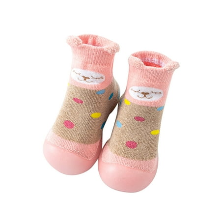 

TSADFHJI Fall Boy Sneakers Size 3 Girl Sneakers Size 12 Boys Girls Animal Cartoon Socks Shoes Toddler Warmthe Floor Socks Non Prewalker Shoes 18-24 Months