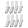 thumbnail image 3 of Hanes Men's 8pk Crew Socks with FreshIQTM, White, 6-12, 3 of 5