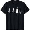 thumbnail image 1 of Playera de Música para Mujer - Diseño de Violonchelista y Latido, Regalo Orquesta, Negro, Divertido, 1 of 7