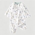 thumbnail image 5 of HFHAPW Toddler Baby Girl Pajamas Long Sleeve Button Down Shirts Pants Kids Sleepwear Pjs,18-24 M, 5 of 6