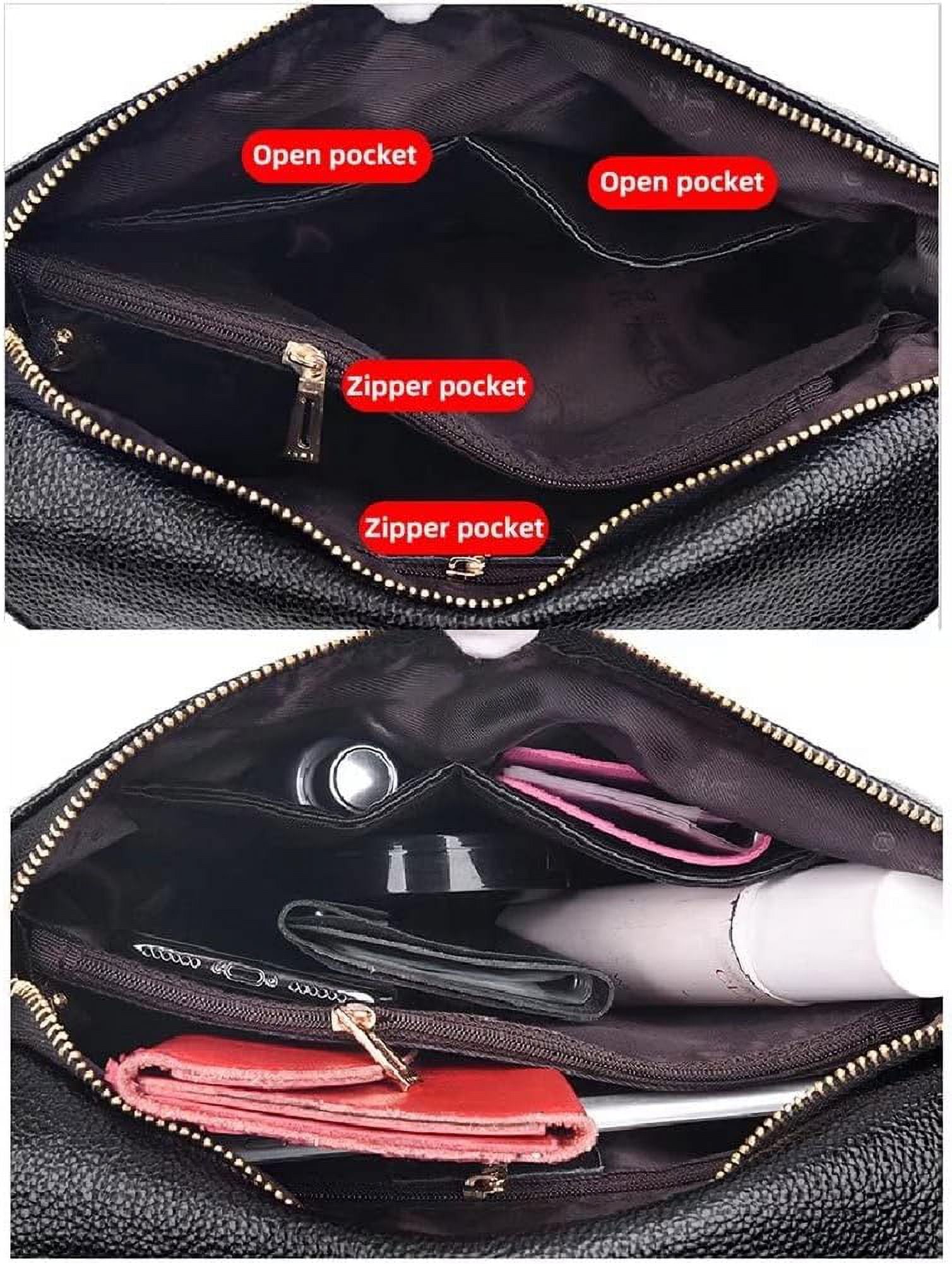 Municipal Crossbody Bag for Women Shoulder Hobo Purse Roomy Leather Handbag Multi Pockets Messenger Satchel