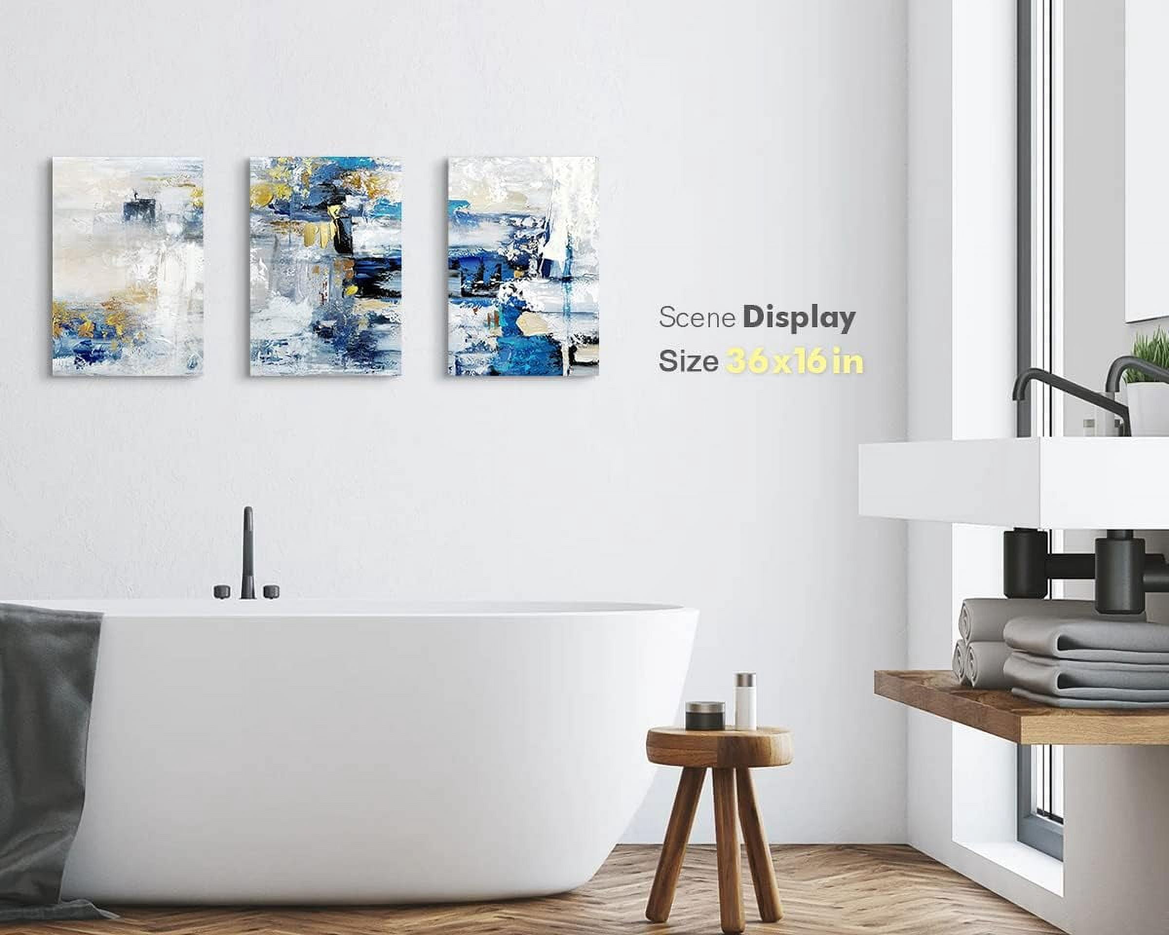 Paintings Living Room Office Wall Art Large Canvas Wall Pictures Navy Blue Artwork for Walls Modern Art Wall Decor Abstract Painting Huge Wall Decorations Dining Room Bedroom Artwork