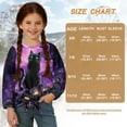 thumbnail image 7 of Xoenoiee Cat Pumpkin Spider Web Print Tie Knot Front Shirt for Girls Halloween Long Sleeve Crop Tops Loose Round Neck Blouse Fall Outfits for Kids Teens, 5-6 Year, 7 of 7