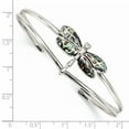 thumbnail image 2 of Beautiful Sterling Silver Abalone Dragonfly Bangle Bracelet, 2 of 2